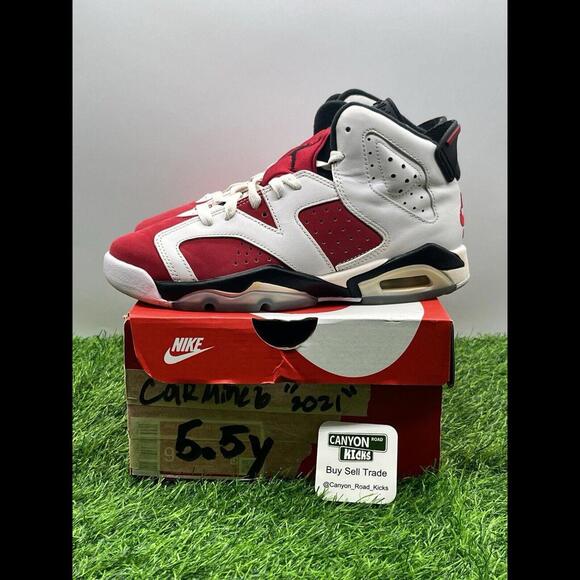 Jordan 6 Retro Carmine (GS). size 5.5Y - Picture 3 of 7